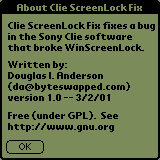 [clie screenlock fix screenshot]